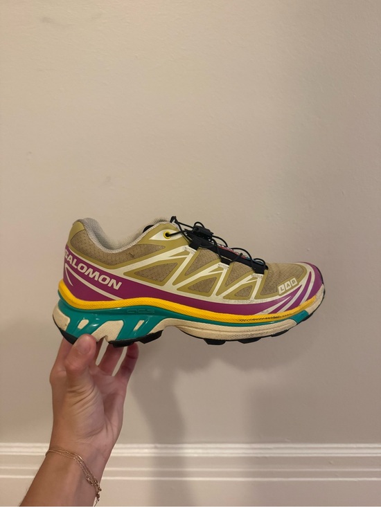 Salomon Shoes - Salomon Women's Trail Running Shoe - Beige, Purple, Yellow, Teal